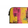 Vrouw - Verfstrepen - Gekleurd laptophoes neopreen klein -detail
