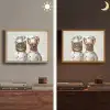 Kat - Hond - Kokskleding Light Box met batterij (Wandlamp) middel -sfeer3