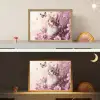 Kitten - Bloemen - Vlinders - Paars Light Box met batterij (Wandlamp kind) middel -sfeer3_kind