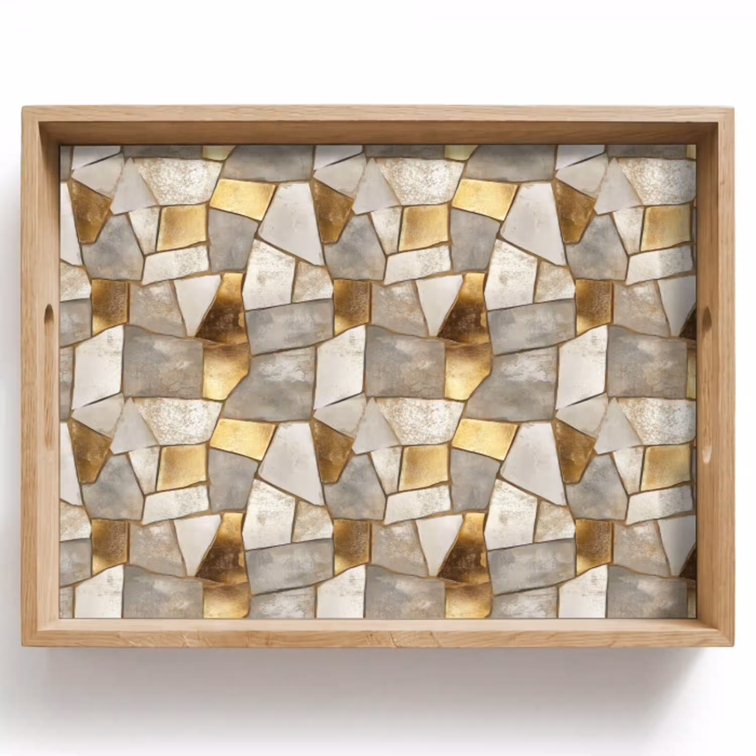 Mozaïek - Marmer - Goud Dienblad Rechthoek middel 911 -z3d_shopping