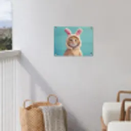 Paashaas - Kat - Kostuum tuinposter los doek klein -sfeer8