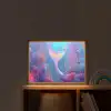 Zeemeerminnenstaart - Koraal - Water Light Box met batterij (Wandlamp kind) middel -sfeer1_kind