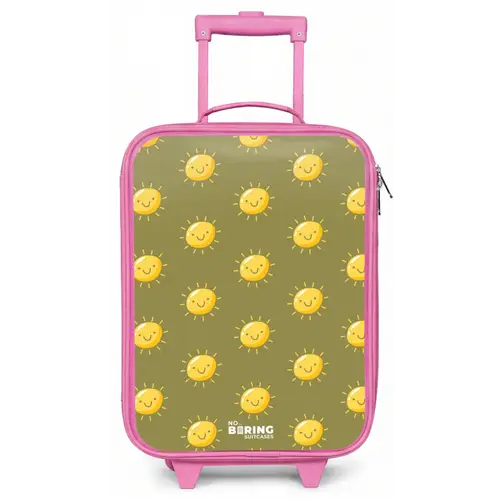 Sunny situation olijf Kinderkoffer - Roze klein -zz3dotto