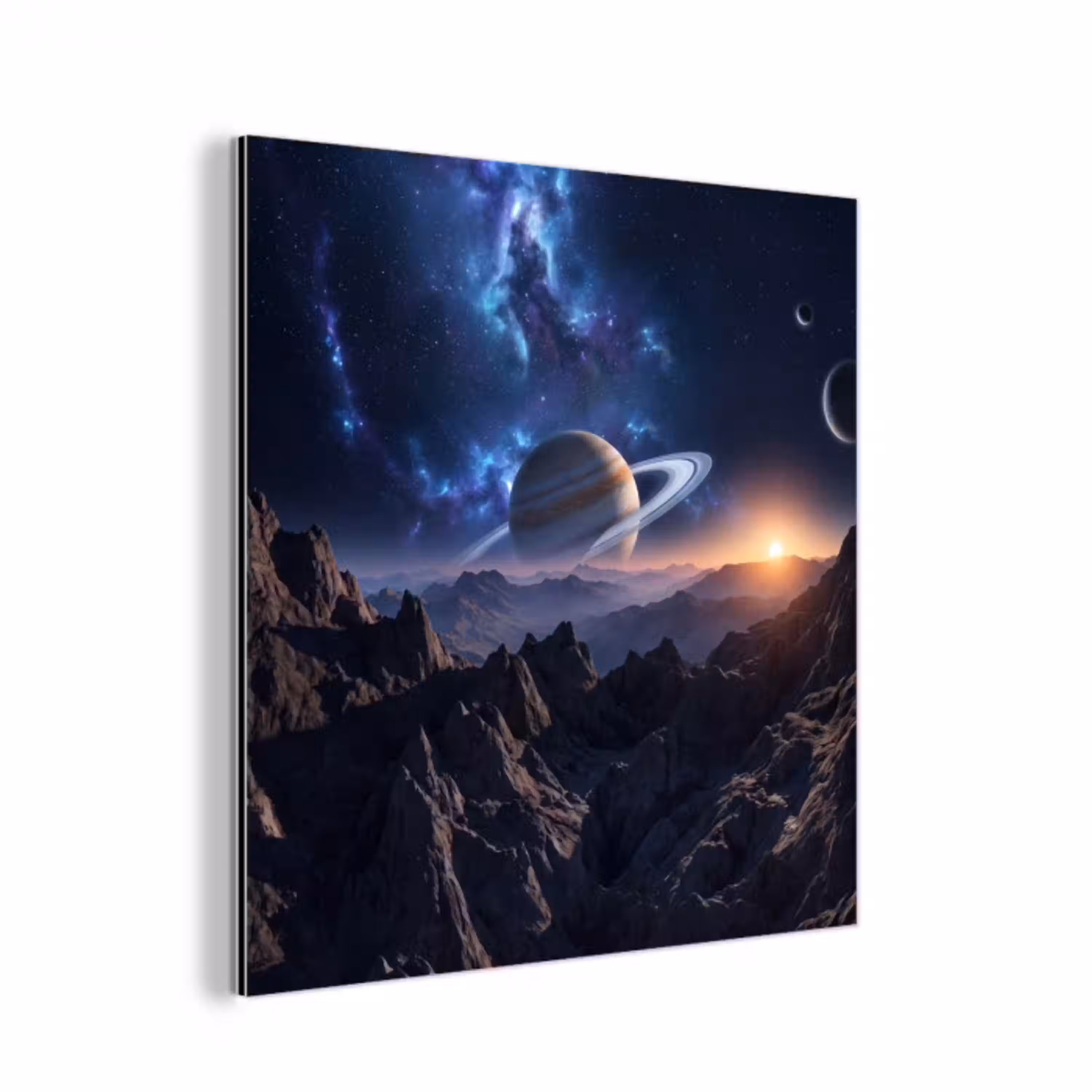 Fantasy - Kosmos - Landschap aluminium wit klein -3d
