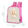 Beige ruimtebeer zweeft tussen sterren Kinderrugzak - Roze middel -productfoto_formaten