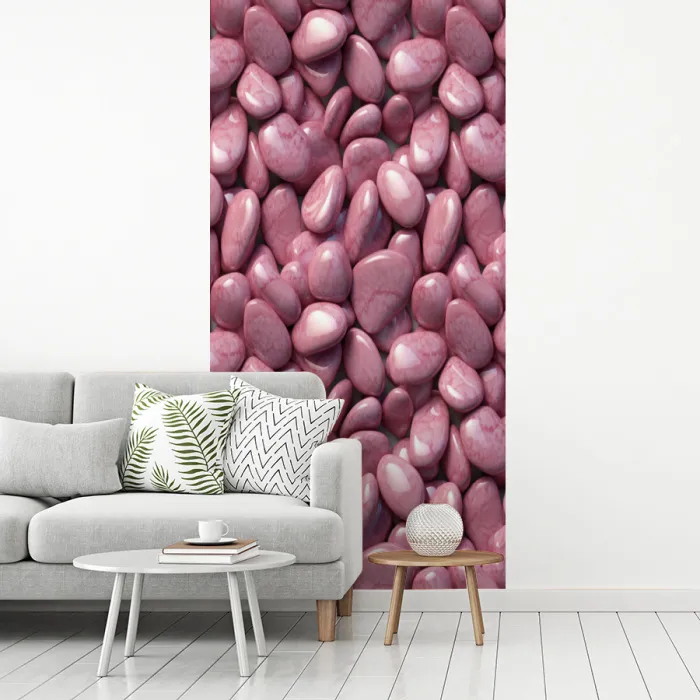 Roze - Glanzende - Stenen fotobehang vinyl groot 64 -woonkamer