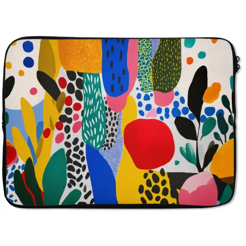 Stippen - Vormen - Modern - Kleuren laptophoes neopreen klein -zkaufland3dotto