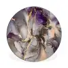 Goud - Paars - Marmer Wandcirkel aluminium klein -3d