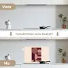 Geometrisch - Cirkels - Rood keuken achterwand spatscherm klein -voor_na_NL