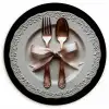 Rose - Strik - Bestek Wandcirkel plexiglas klein -3d