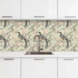 Bloem - Vogel - Kleurrijk keuken achterwand 2 middel 871 -3d