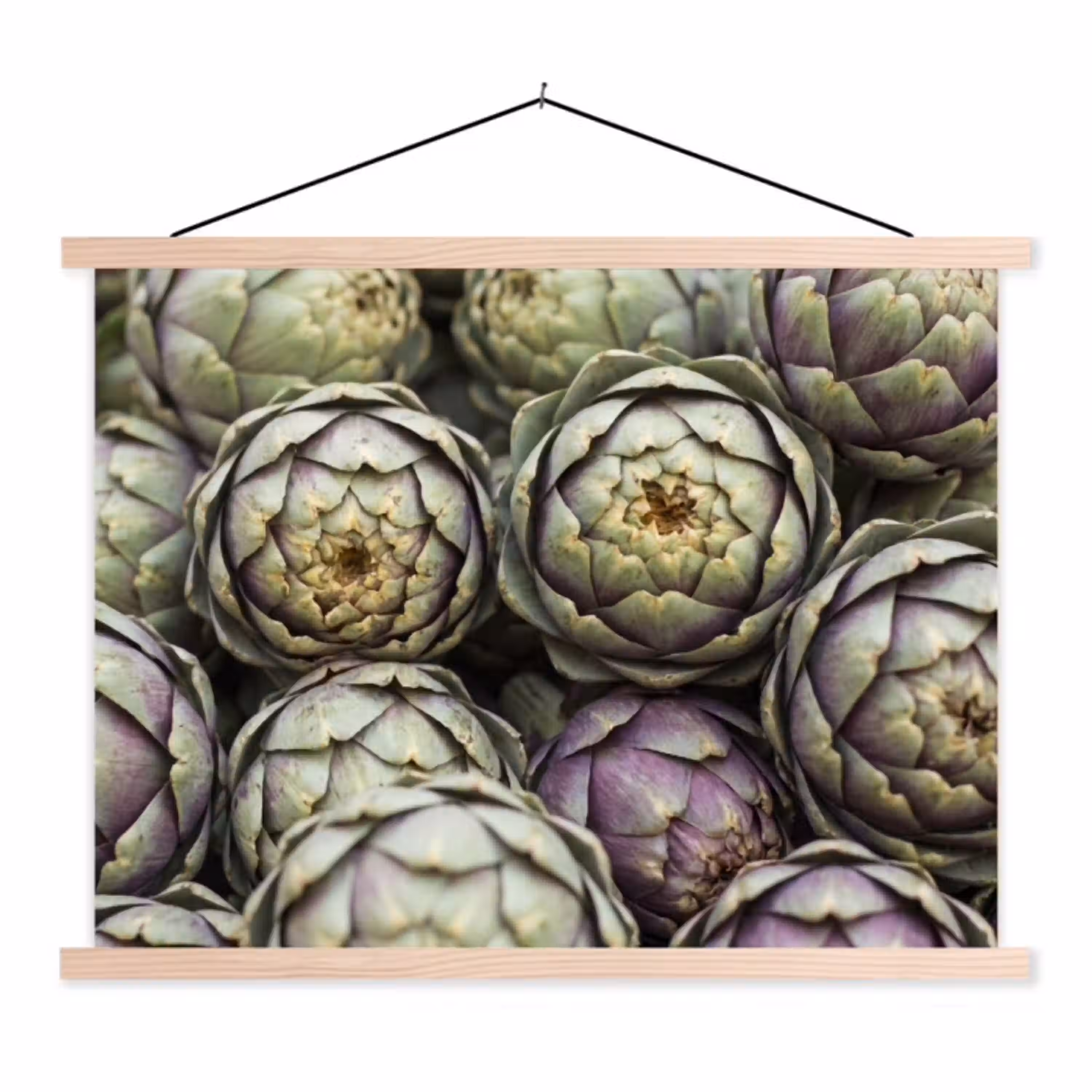 Groenten - Vers - Eten textielposter latten blank klein -3d