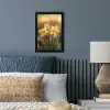 Bloemen - Geel - Wazig fotolijst zwart zonder passe partout klein -sfeer3