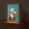 Toekan - Papegaai - Vogel - Koksmuts Light Box met kabel (Tafellamp) klein -z3d_website