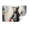 Muisje - Rood - Graffiti Muursticker klein -3d