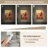 Vlinder - Bloemen - Oranje Light Box met kabel (Tafellamp) klein -USP_dimbaarNL