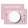 Alfabet - Roze - Cijfers - Kind Placemat vinyl groot -zzsfeer2_Kitchenyeah-website