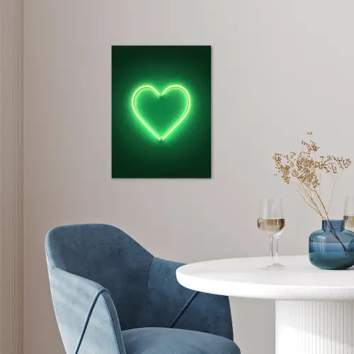 Neon - Groen - Licht poster papier klein -sfeer3