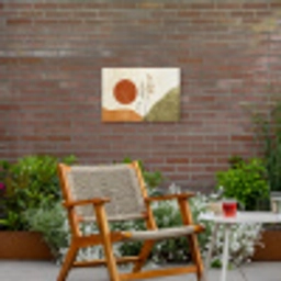 Zon - Abstract - Takken - Oranje Tuinposter op houten frame 2 cm dik klein -sfeer3