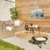 Boom - Winter - Levensboom - Modern - Goud Tuinposter op houten frame 2 cm dik klein -sfeer2