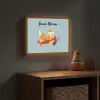 Vos - Vliegtuig - Blauw Light Box met batterij (Wandlamp kind) middel -sfeer5_kind