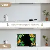 Bladeren - Groen - Geel - Verf - Jungle keuken achterwand spatscherm klein -voor_na_NL