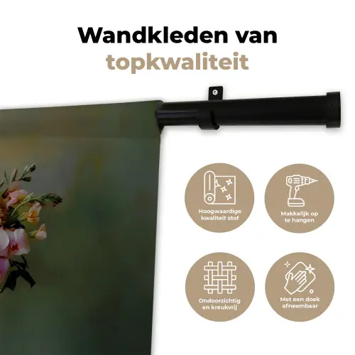 Orchidee - Boeket - Vaas - Bloemen Wandkleed katoen klein -sfeer2
