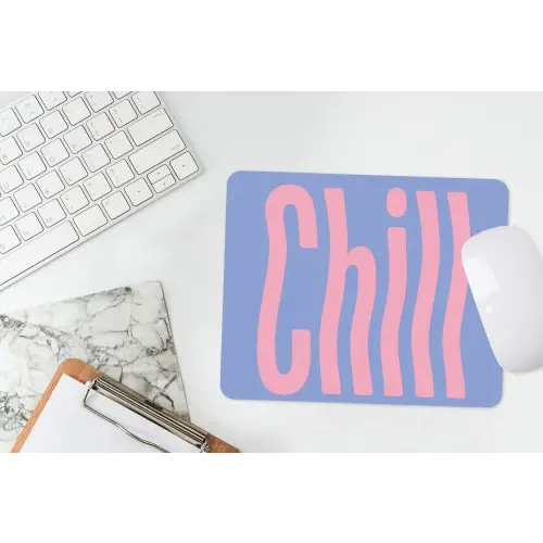 Chill - Roze - Blauw - Golvend muismat rubber klein -witbureau