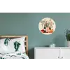 Wijnflessen - Takken - Sinaasappels Wandcirkel aluminium klein -slaapkamer