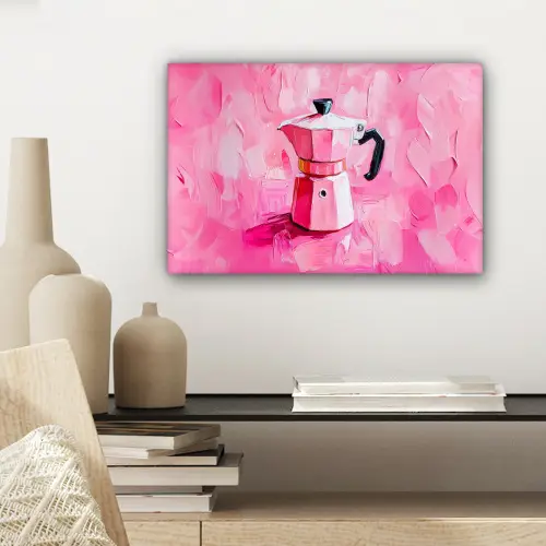 Roze - Verf - Coffee canvas 2cm klein -sfeer6