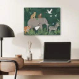 Tropisch - Jungle -  Groen PET vilt klein -sfeer5