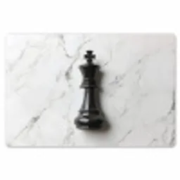 Schaakstuk - Koning - Zwart - Marmer Placemat vinyl groot -zzsfeer1_Kitchenyeah-website