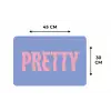 Pretty - Roze - Blauw - Golvend Placemat vinyl groot -specs