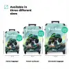 Groene Monstertruck met Penseelstreken NBS - Handbagage koffer - Kinderen Unisex middel zzzzzzVergelijking_3EN