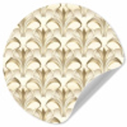 Ornament - Barok - Goud Wandcirkel behangsticker klein 186 -3d