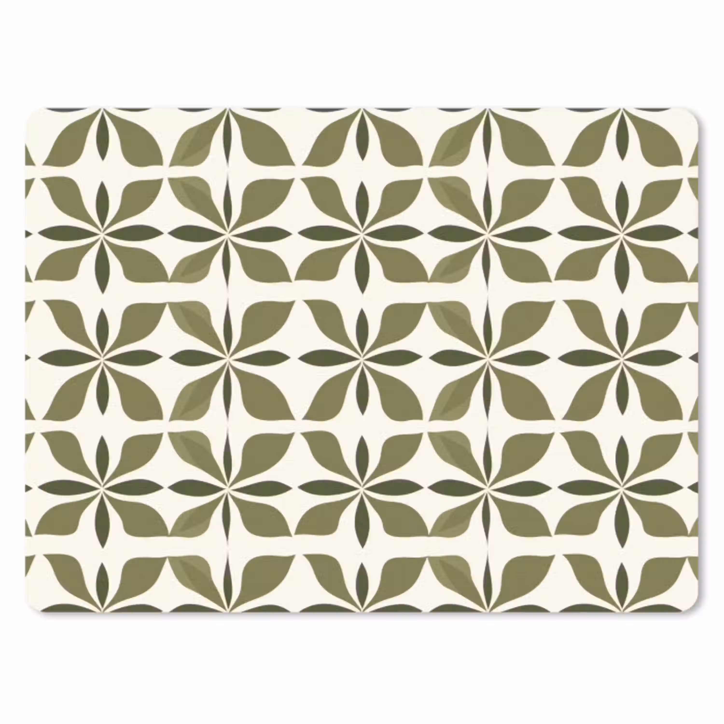 Botanisch - Retro - Groen muismat rubber klein 262 -3d