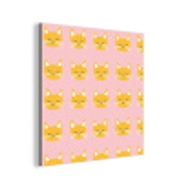 Katten - Patroon - Roze aluminium wit klein 46 -3d