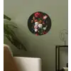 Stilleven met bloemen in een glazen vaas - Schilderij van Jan Davidsz. de Heem Wandcirkel behangsticker klein -sfeer2