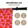 Valentijn - Patroon - Roze - Rood Wandkleed katoen klein 269 -sfeer2
