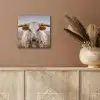 Longhorn - Grasveld - Dier aluminium wit klein -sfeer4