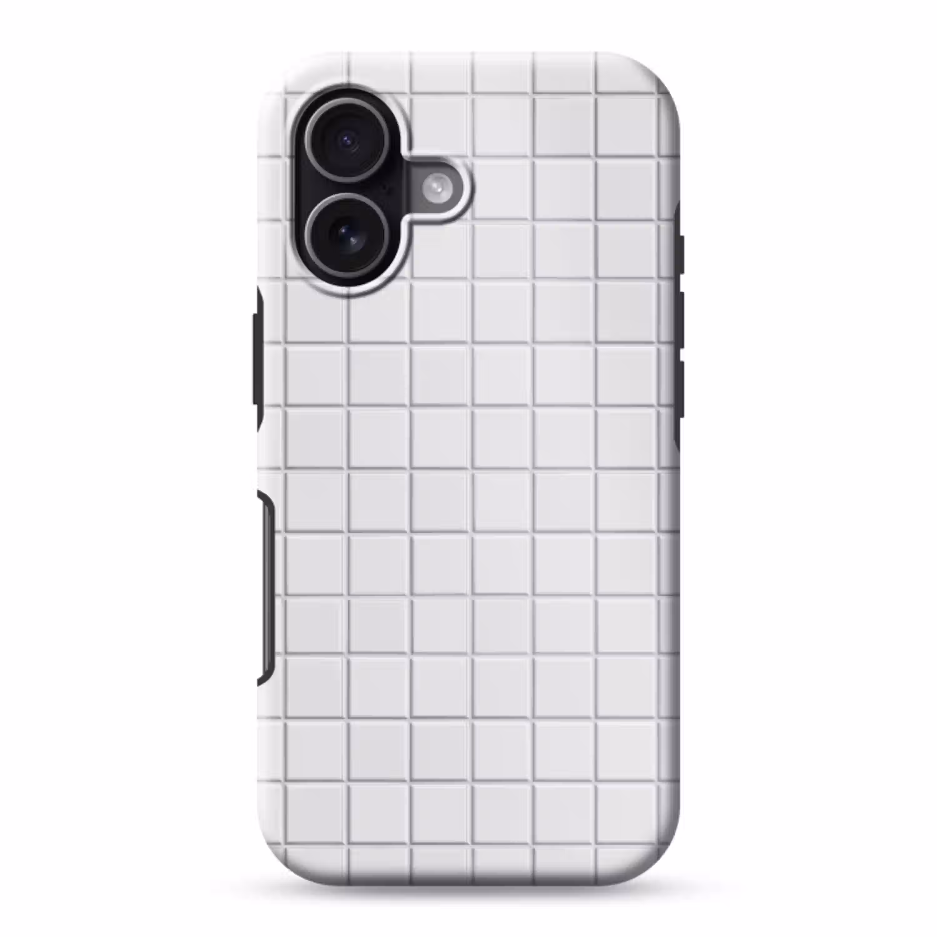 Patroon - Tegels - Grijs - Wit Toughcase MagSafe Apple iPhone 17 klein 1017 -3d