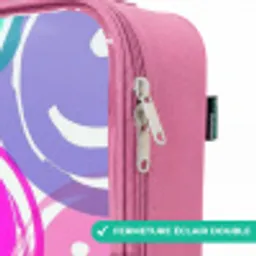 Kleurrijke glimlachexplosie Kinderkoffer - Roze klein -rits_FR