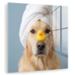 Hond - Badeend - Geel plexiglas 5mm klein -zzzproduct_nieuw
