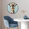Giraffe - Illustratie - Bruin - Minimalistisch Fotolijst rond zonder passe partout klein -sfeer2