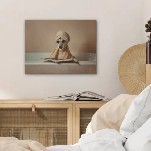 Bad - Hond - Boek - Zonnebril PET vilt klein -sfeer3