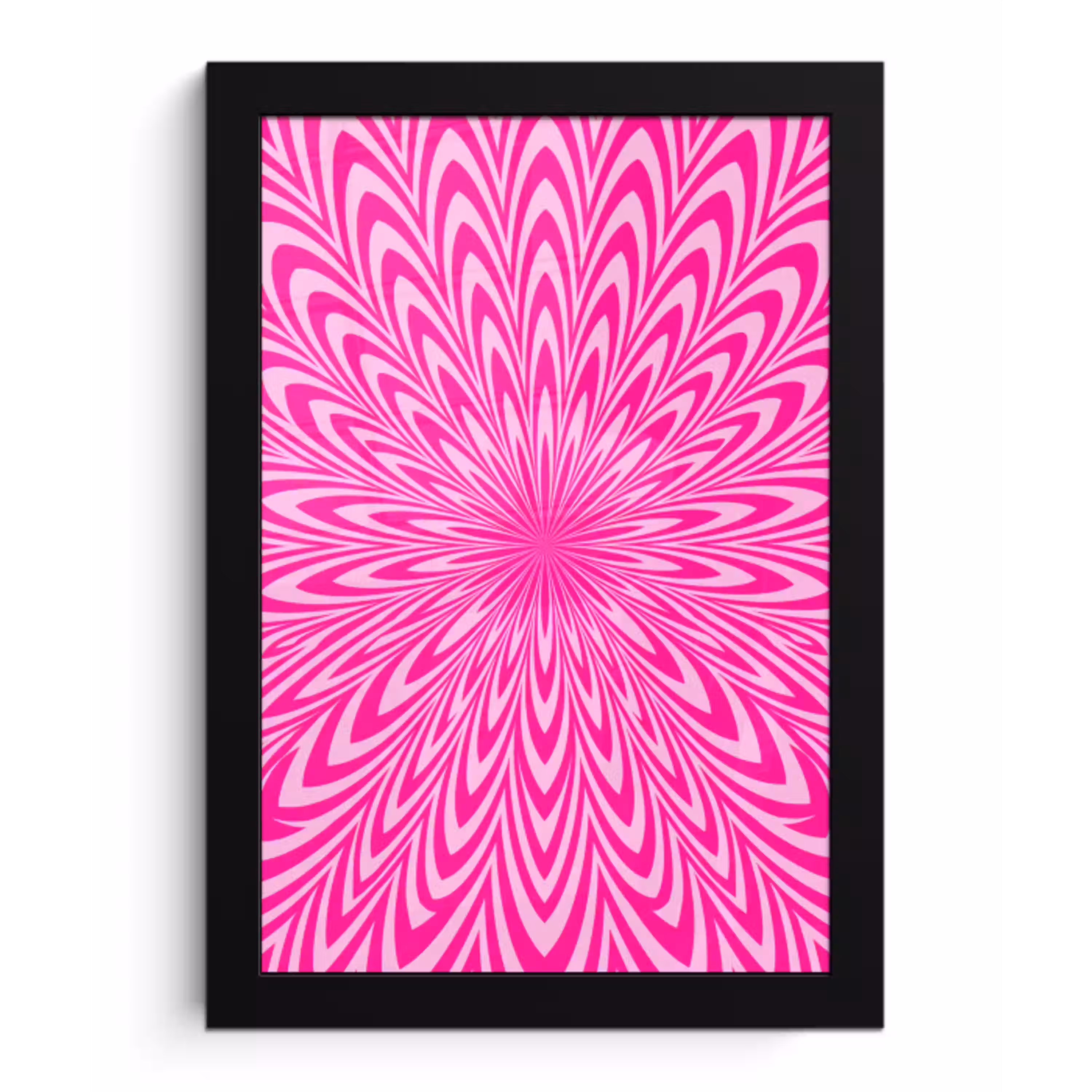 Patroon - Optisch - Roze fotolijst zwart zonder passe partout klein -3d