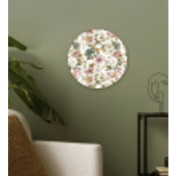 Bloemen - Patroon - Pastel Wandcirkel kunststof plaat 5mm dik klein 188 -sfeer3