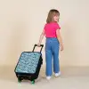 Donkerblauw walvissenpatroon met zeesterren Kinderkoffer - Zwart klein -sfeer1