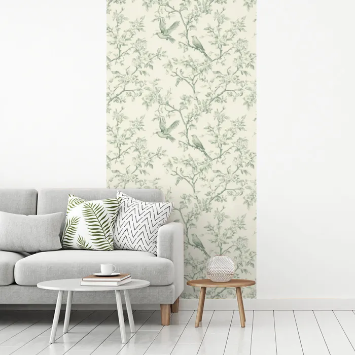 Klassiek - Vogels - Groen fotobehang vinyl groot 64 -woonkamer