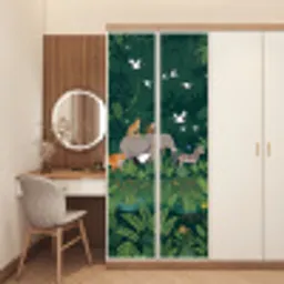 Tropisch - Jungle -  Groen deurposter klein -sfeer3